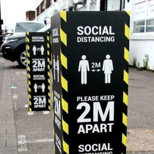 Social Distancing Bollard Covers