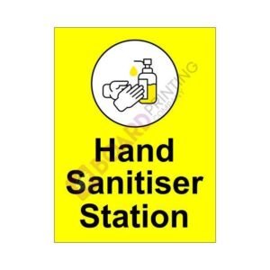 Hand Sanitiser Station Signage – 450mm x 600mm – 5mm Foamexc