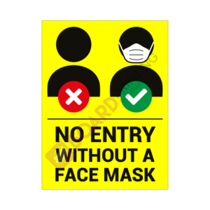Face Mask Signage Design 1 - 450mm x 600mm - 5mm Foamex