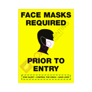 Face Mask Signage Design 5 - 450mm x 600mm - 5mm Foamex