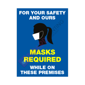 Face Mask Signage Design 6 - 450mm x 600mm - 5mm Foamex